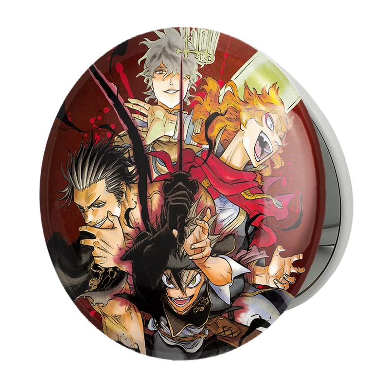 آینه جیبی خندالو طرح آستا و کاپیتان یامی انیمه بلک کلاور Black Clover مدل تاشو کد 11731 