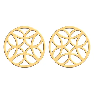 گوشواره طلا 18 عیار زنانه فرشته مدل اسلیمی WEL-000088