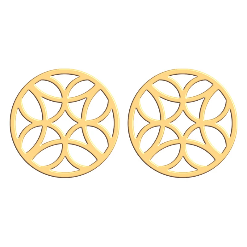 گوشواره طلا 18 عیار زنانه فرشته مدل اسلیمی WEL-000088