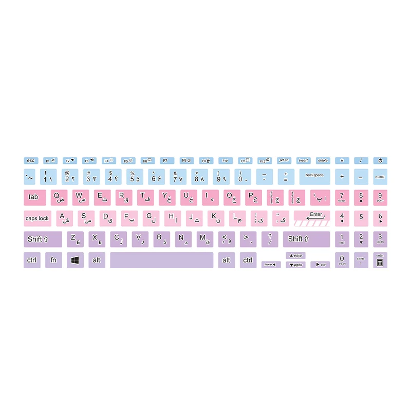 برچسب حروف فارسی کیبورد توییجین و موییجین مدل colors 24 مناسب برای لپ تاپ ایسوس  VivoBook 16X OLED K3605Z