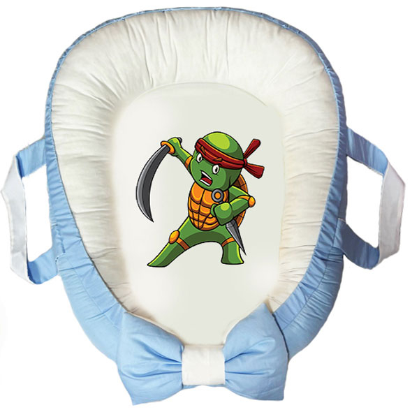 سرویس خواب سه تکه نوزاد ناریکو مدل گارد محافظ دار طرح لاک پشت های نینجا کد 0360