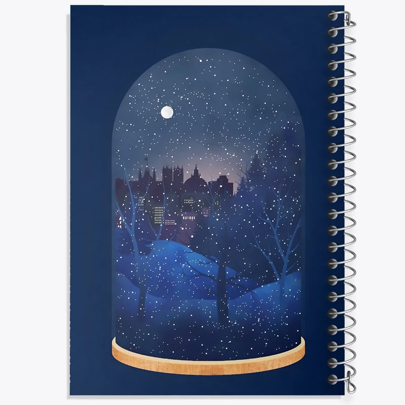 دفتر مشق 100 برگ خندالو طرح شهر برفی کد F8249