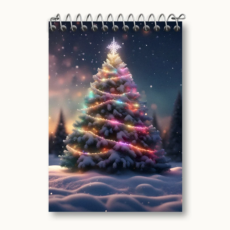 دفتر یادداشت 50 برگ خندالو طرح درخت کریسمس کد N3434