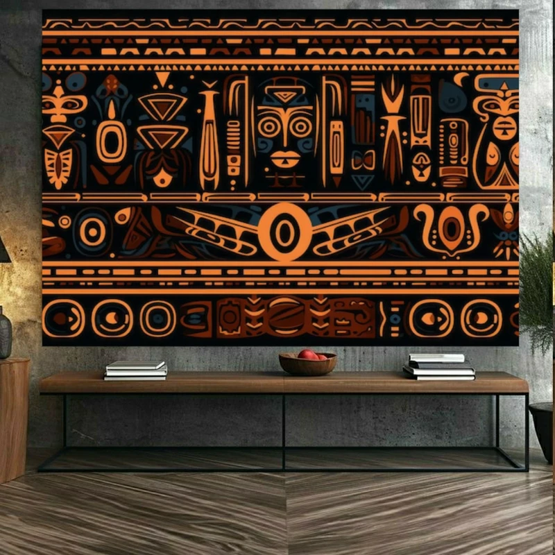 تابلو بوم طرح مخمل مصری مدل باستانی کد BK23465