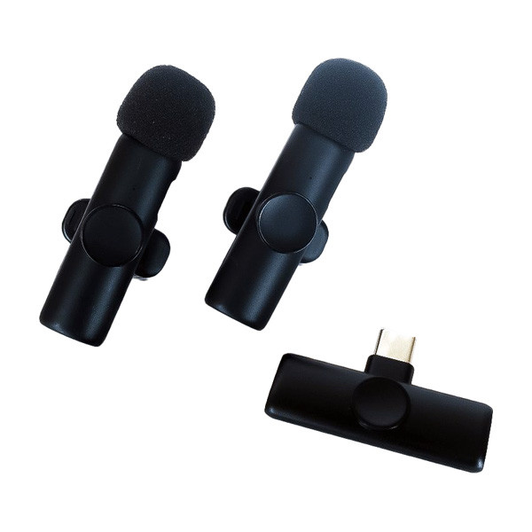 میکروفون یقه‌ای بی‌سیم مدل K11 Dual با درگاه USB Type C