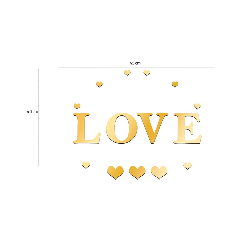 آینه پلکسی گلس مدل LOVE طرح فروردین