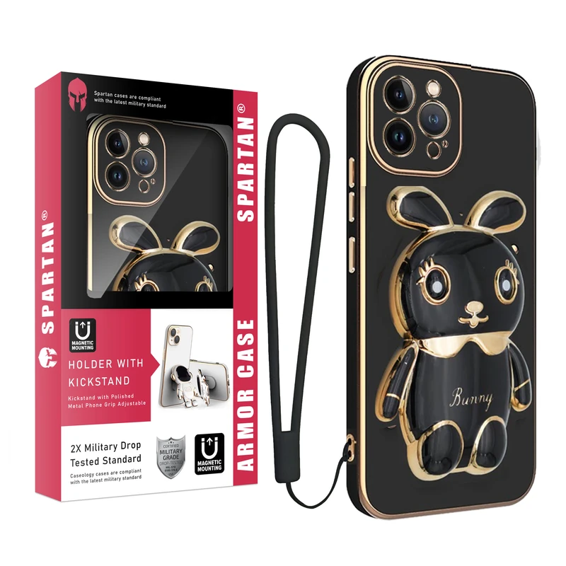 کاور اسپارتان مدل Bunny Strap مناسب برای گوشی موبایل اپل iPhone 11Pro / 11 Pro به همراه بند