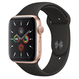 ساعت هوشمند اپل واچ سری 5 مدل 40mm gold Aluminum Case With black sport Band