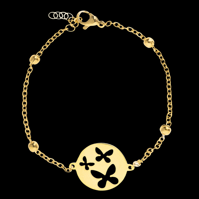 دستبند طلا عیار 18 زنانه مدل sba54