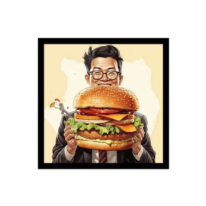 تابلو نوری بکلیت طرح رستوران و فست فود همبرگر مدل B-MID-15821