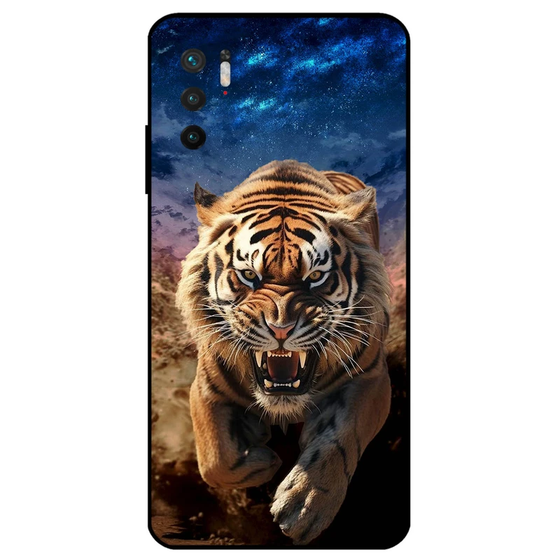 کاور مگافون طرح ببر مدل 7454 مناسب برای گوشی موبایل شیائومی Redmi Note 10 5G / Poco M3 Pro