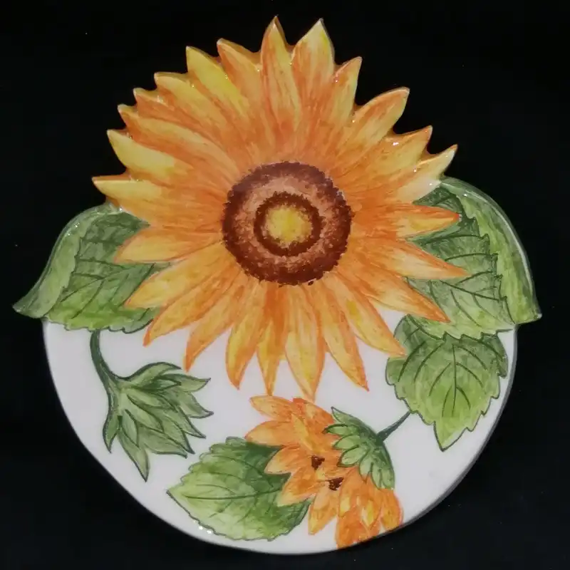 ست فنجان و نعلبکی سرامیکی هیوا طرح گل آفتابگردان کد 10882164