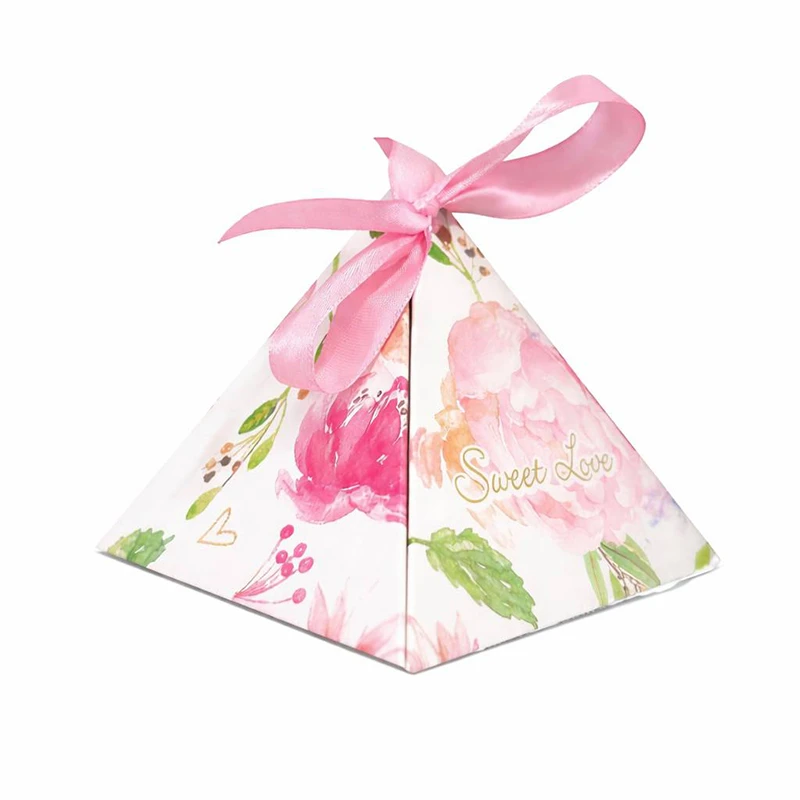 جعبه هدیه مدل فانتزی طرح گل رز مجموعه 4 عددی