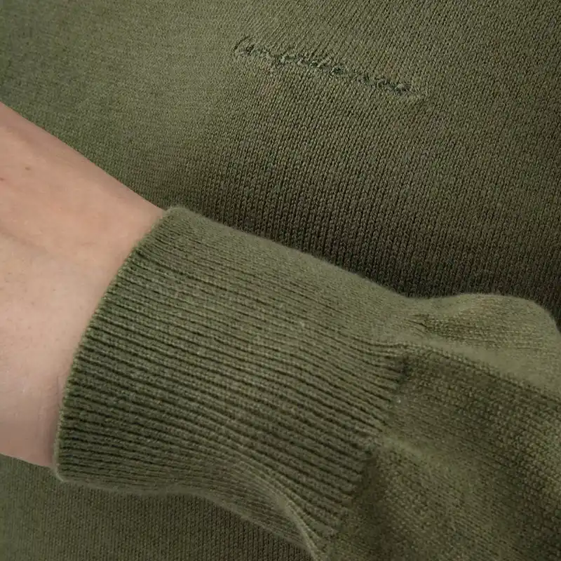 پلیور زنانه جوتی جینز مدل یقه هفت کد 1221134 رنگ زیتونی