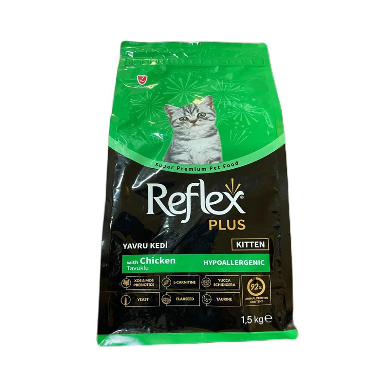 غذای خشک بچه گربه رفلکس پلاس مدل هایپوالرژنیک وزن 1500 گرم
