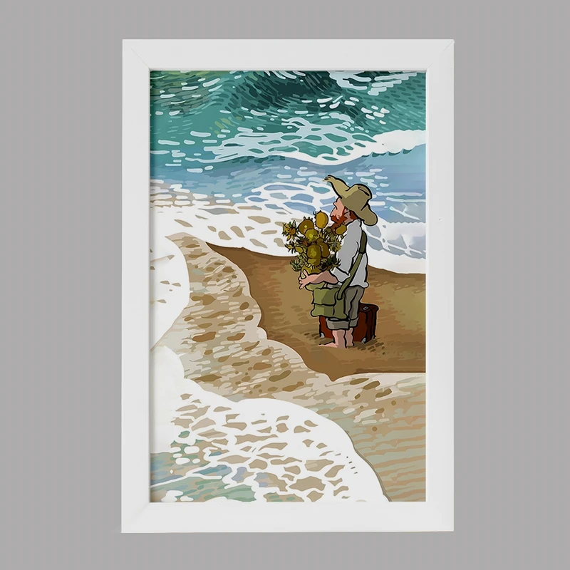 تابلو خندالو مدل ونسان ونگوگ کد F5076