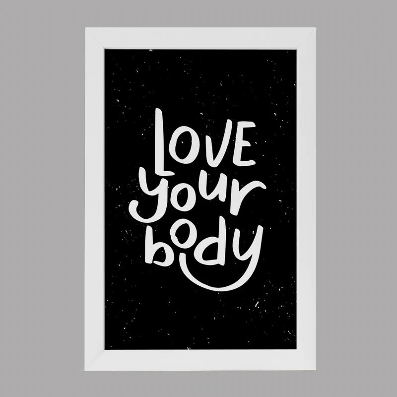 تابلو خندالو مدل Love Your Body کد F1057