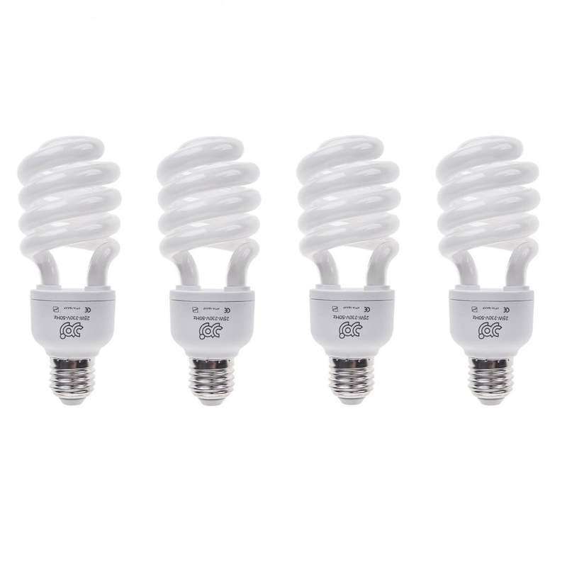 لامپ کم مصرف 25 وات زمرد مدل ka25 پایه E27 بسته 4 عددی