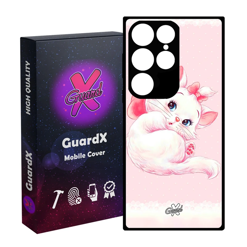 کاور گارد ایکس طرح Cat مدل Glass10219 مناسب برای گوشی موبایل سامسونگ Galaxy S24 Ultra