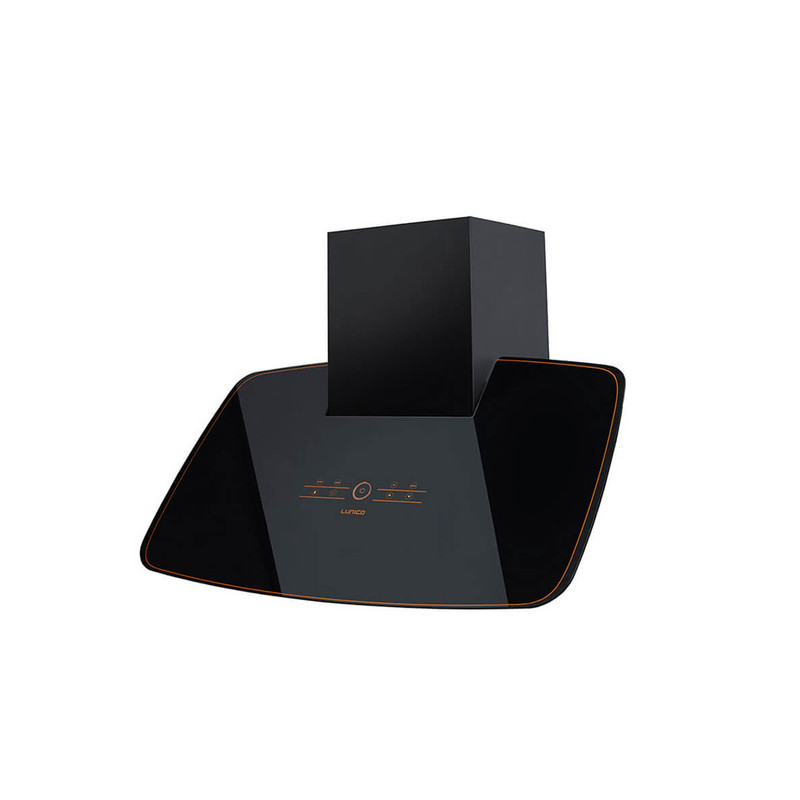 هود تایسز مدل مورب شیشه‌ ای کد  TBV-2908 سایز 90