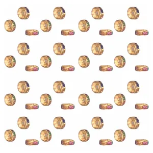 مهره دستبند طرح هفت رنگ کد 040 مجموعه 100 عددی