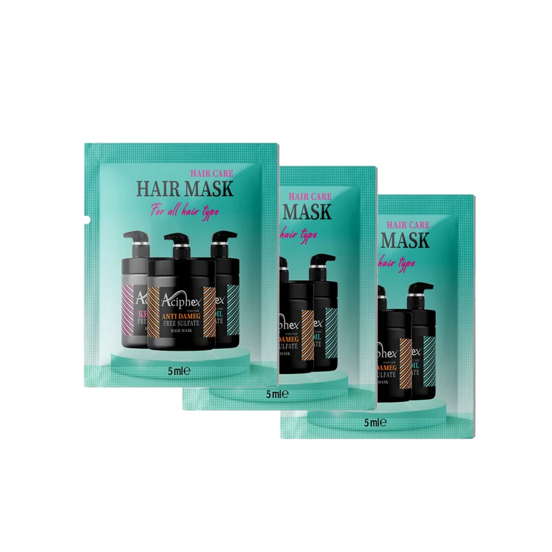 ماسک مو ترمیم کننده اسیفکس مدل Argan Oil مناسب برای انواع مو حجم 5 میلی لیتر بسته 3 عددی
