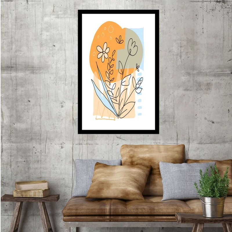 تابلو بکلیت طرح گل هنری مدرن مدل B-bu1546