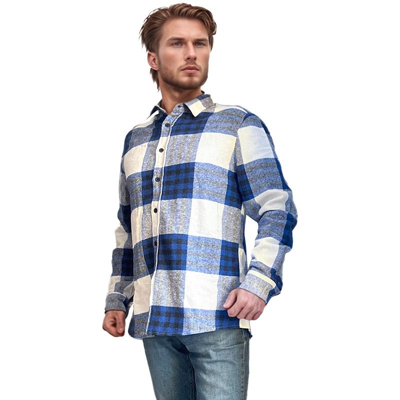 پیراهن آستین بلند مردانه دفکتو مدل S9275AZBE303 - - 1