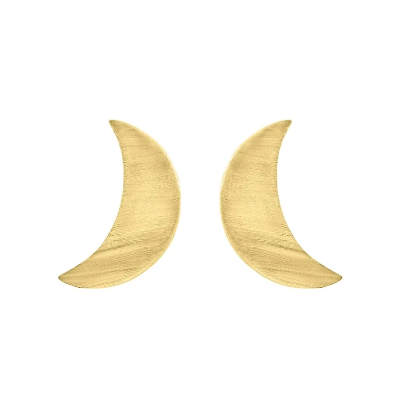 گوشواره طلا 18 عیار زنانه وی وی گلد گالری مدل ماه کد vg6003
