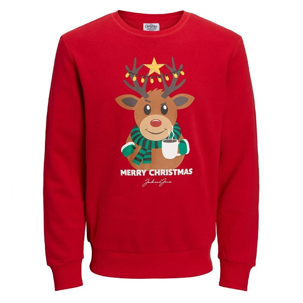 سویشرت مردانه جک اند جونز مدل JORTOON CREW NECK XMAS