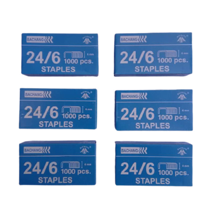 سوزن منگنه باچانگ کد 02 سایز 24/6 بسته 6 عددی