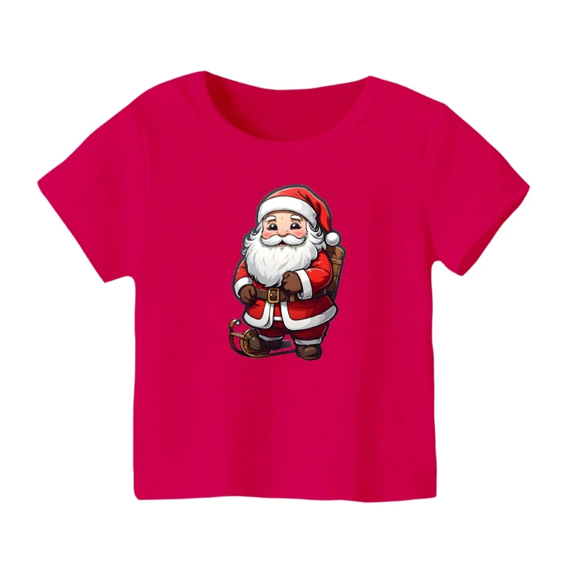 تی شرت آستین کوتاه بچگانه مدل بابانوئل کریسمس کد 1