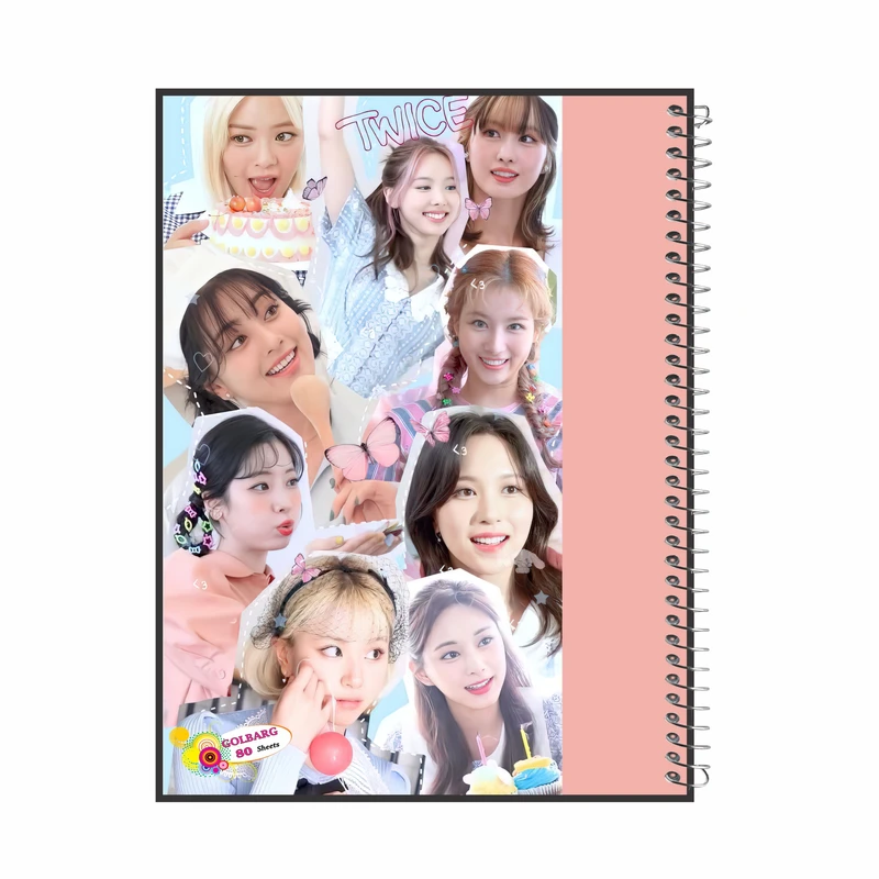 دفتر مشق 80 برگ گلبرگ طرح توایس کد 8097