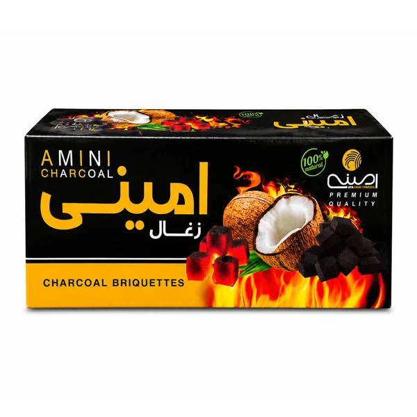 زغال امینی مدل نارگیل وزن 8 کیلوگرم