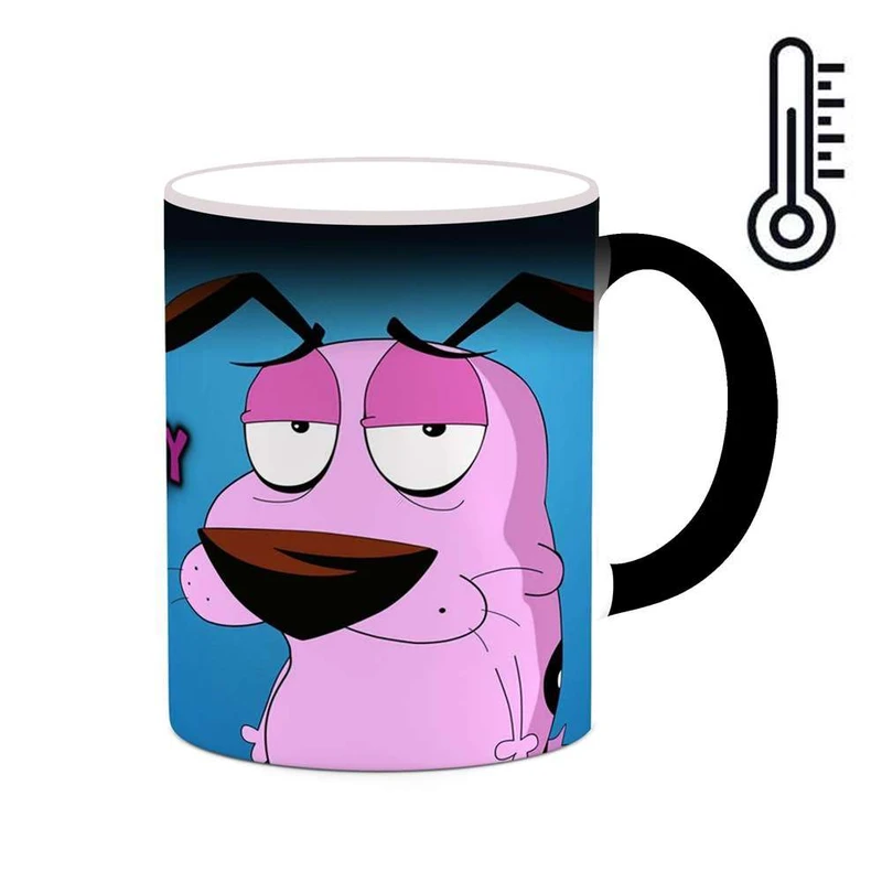 ماگ حرارتی کاکتی مدل کارتون Courage The Cowardly Dog کد mgh22418