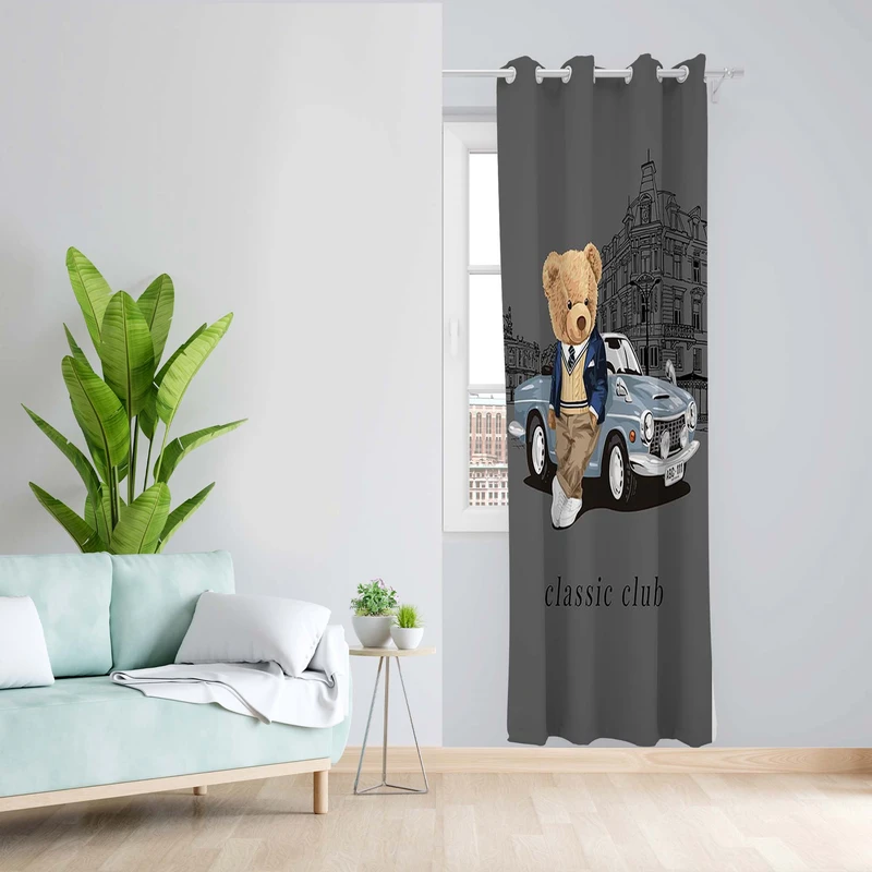 پرده طرح تدی مدل مخمل پانچی کد 5510 z سایز 140x200 سانتی متر