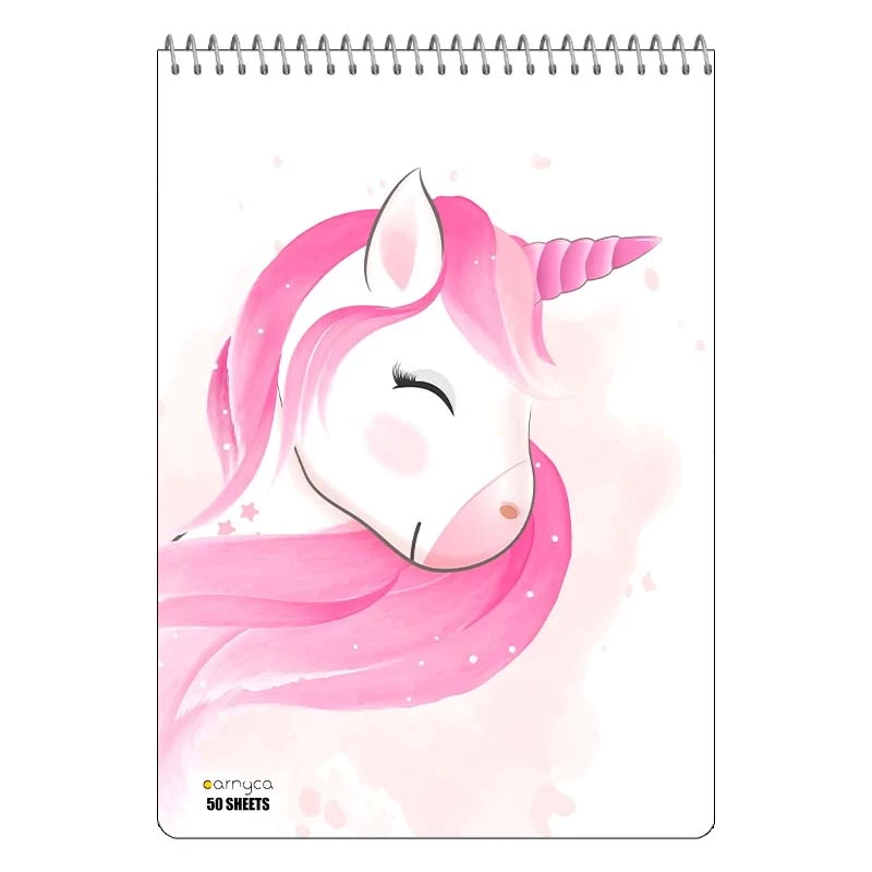 دفتر نقاشی 50 برگ سیمی کارنیکا طرح یونیکورن Unicorn کد 12265
