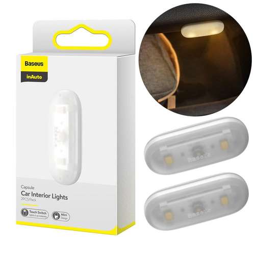 چراغ داشبورد خودرو باسئوس مدل Capsule Car Interior Lights بسته 2 عددی
