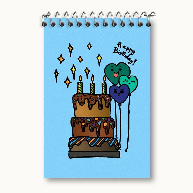 دفتر یادداشت 50 برگ خندالو مدل تولدت مبارک کد F2766