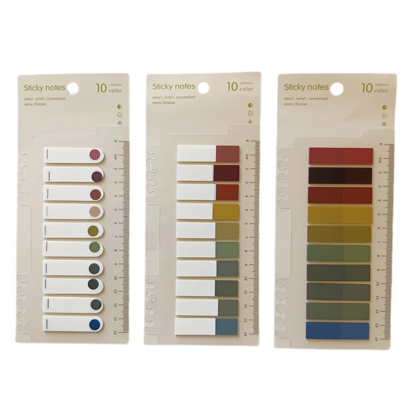 کاغذ یادداشت چسب دار مدل Morandi Tabs سایز 20*8 سانتی متر بسته 3 عددی