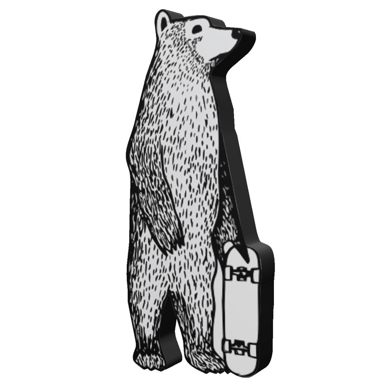 استیکر تزئینی موبایل طرح خرس کد 3