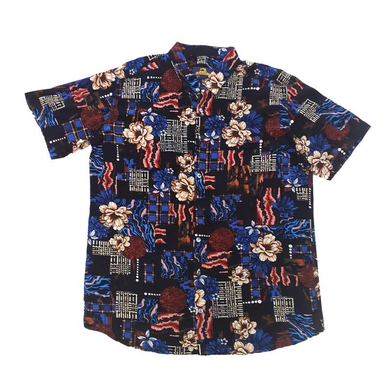 پیراهن آستین کوتاه مردانه مدل گل دار نخی 01