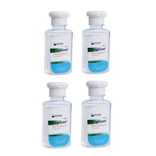 ژل ضدعفونی کننده دست بهوزان مدل ceptizan حجم 120 میلی لیتر بسته 4 عددی