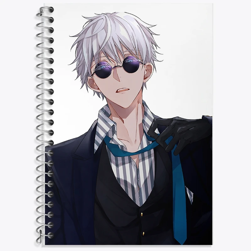 دفتر زبان 50 برگ خندالو مدل دو خط طرح انیمه جوجوتسو کایزن کد F1568