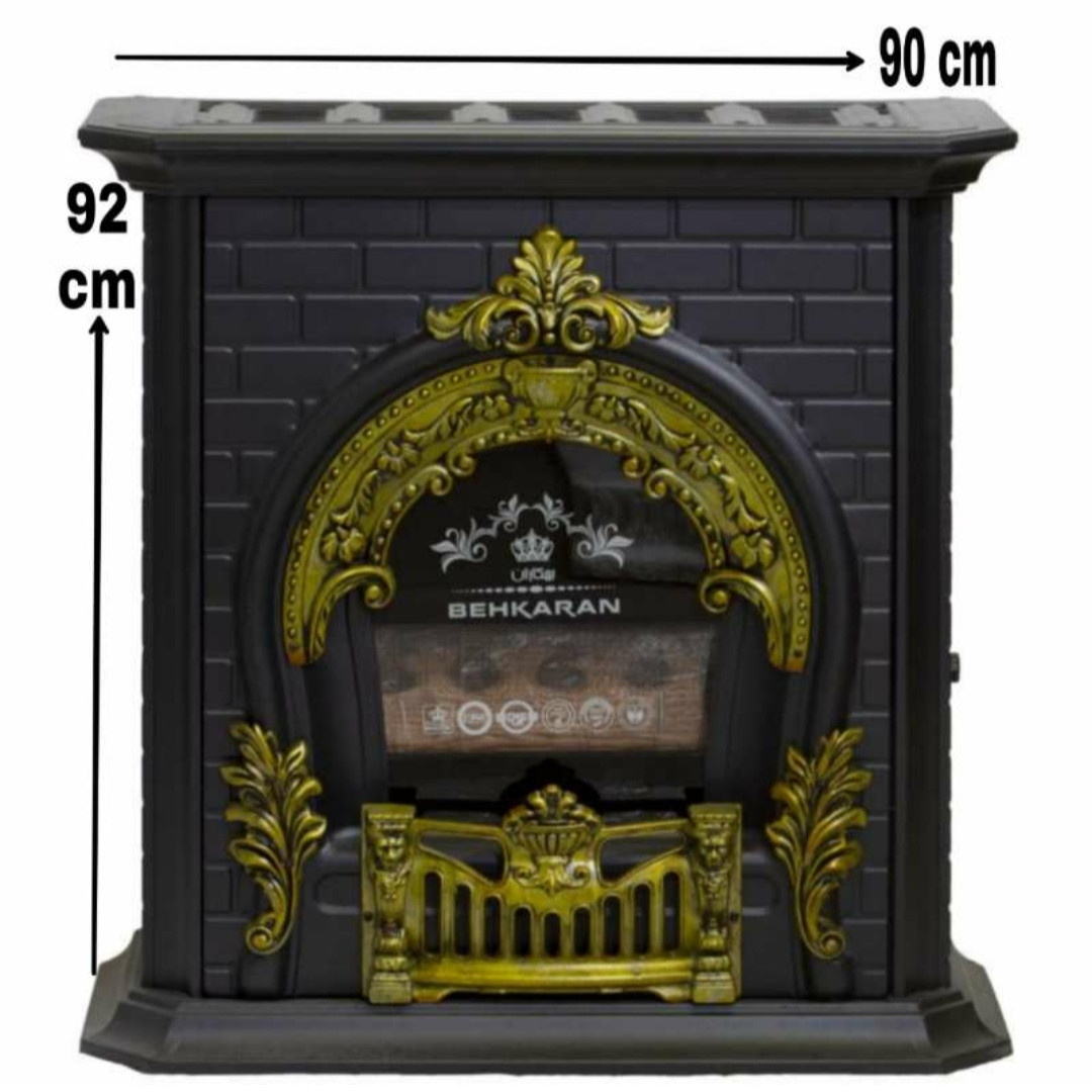 بخاری گازی بهکاران طرح پرنس گارد دار مدل شومینه T-36000