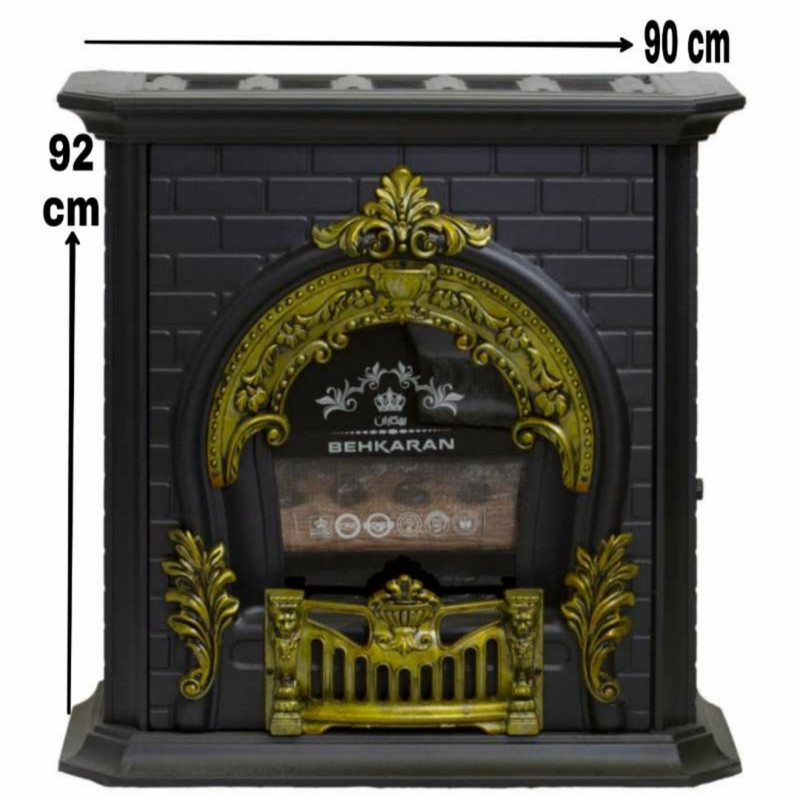 بخاری گازی بهکاران طرح پرنس گارد دار مدل شومینه T-36000