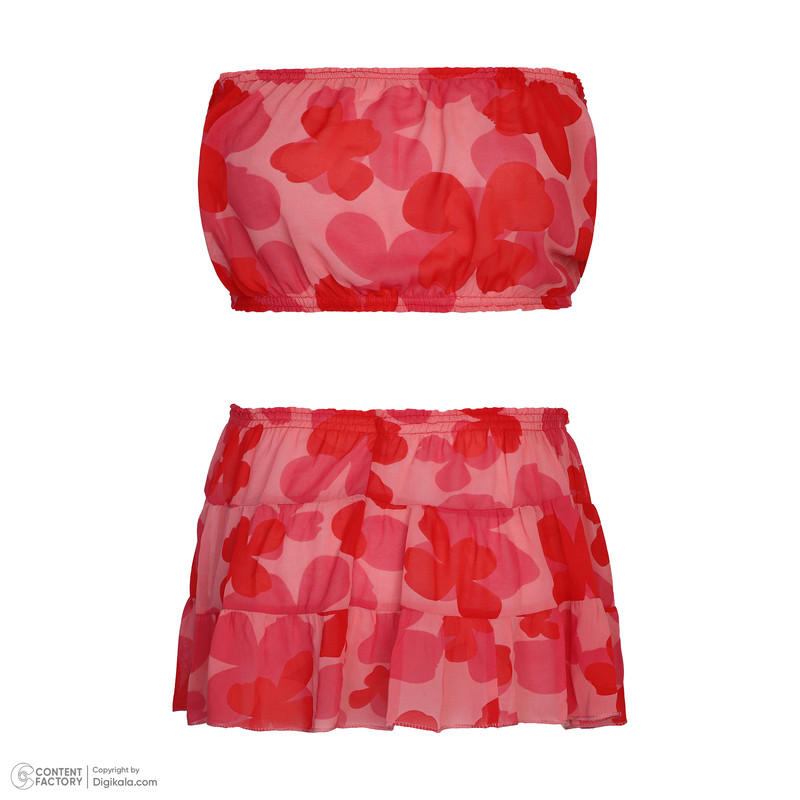 ست نیم تنه و دامن زنانه مدل 01 رنگ قرمز