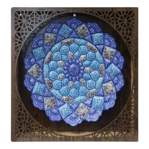 بشقاب میناکاری مدل اسلیمی کد 807