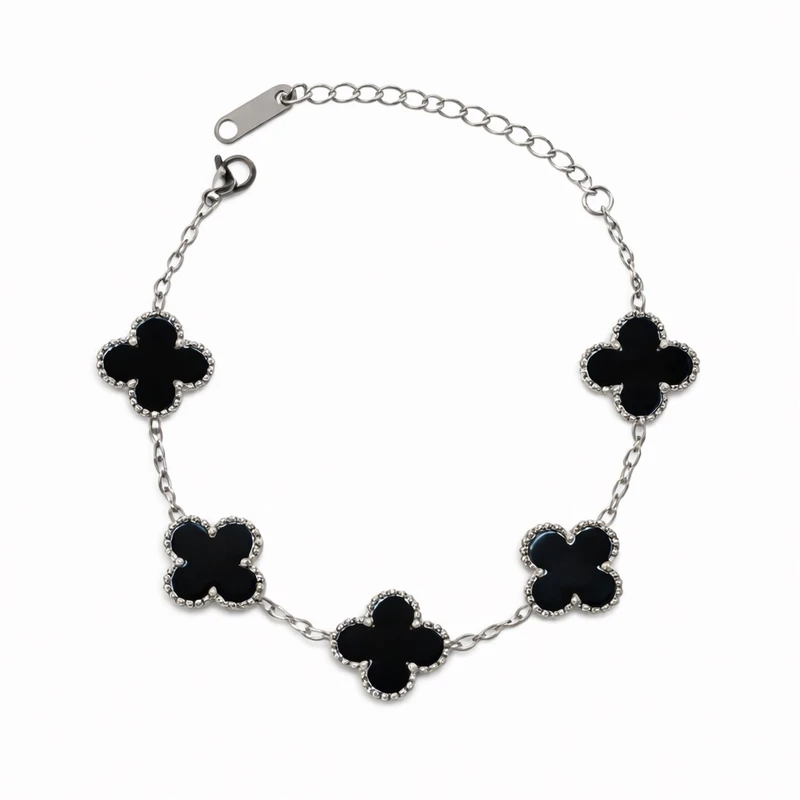 دستبند زنجیری زنانه مدل گل MN