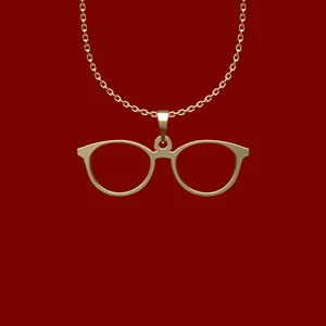 گردنبند طلا 18 عیار زنانه مدوپد مدل عینک کد Q2-1-1165